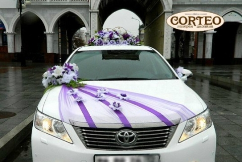 украшение на машину фиолетово-лиловое фото
