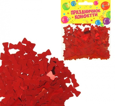конфетти красные бантики фото