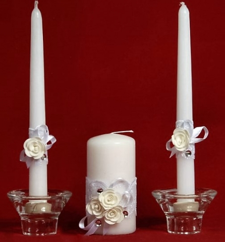 свечи на свадьбу белые