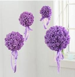 шар из искусственных цветов фиолетовый фото