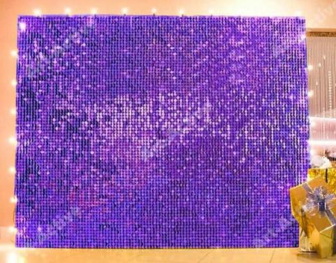 сиренвая фиолетовая фотозона с аренду из живых пайеток