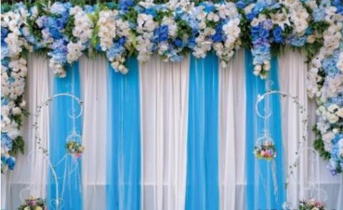 свадебный пресс волл, фотостенаярко-голубой фото