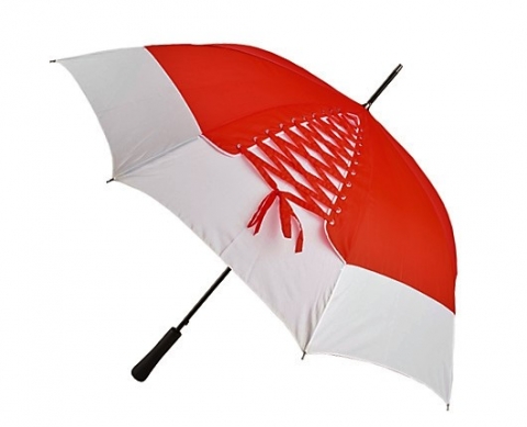 зонт трость красный с белым купить