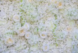цветочная фотозона белые цветы аренда