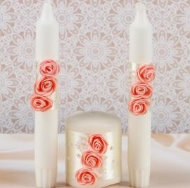 свечи очаг персиковые фото