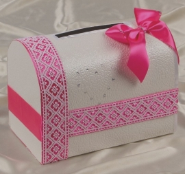 коробка для денег розовая фото
