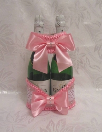 корзинка ля шампанского розовая фото