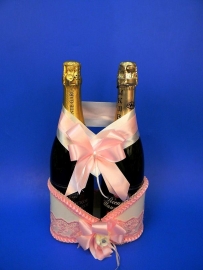 корзинка для шампанского розовая купить