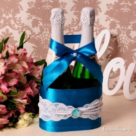 корзиночка для шампанского синий морской &quot;Строгость&quot;000378