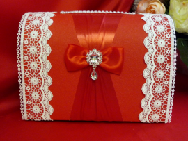 Красная свадебная коробка &quot; Екатерина&quot; 300608