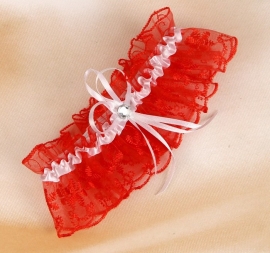 подвязка невесты красная фото