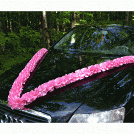 лента на машину розовая фото