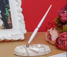 Ручка для свадебных пожеланий белая, ЛЮБОЙ ЦВЕТ 300217