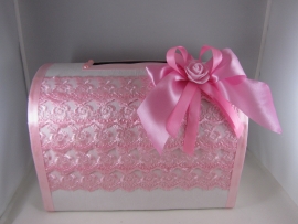 коробка для денег розовая фото