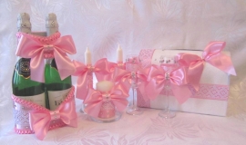 розовый свадебный набор фото