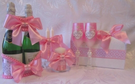 розовые свадебные товары фото
