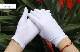 Свадебные белые перчатки STOP COVID-19 04606