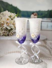 бело-фиолетовые окалы свадебные фото