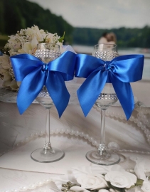 Свадебные бокалы синие &quot;Элеганс&quot;  2шт200526