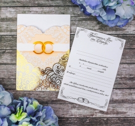 свадебное приглашение бежево-персиковое