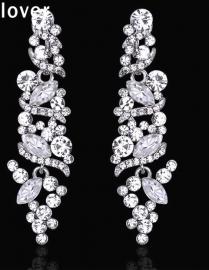 Свадебные серьги " Шик" РАСПРОДАНО 000407 серьги невесты крупные