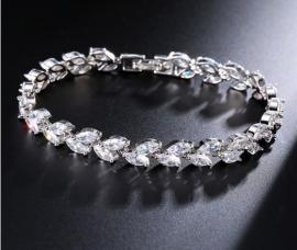 Свадебный браслет из кристаллов- цирконы &quot;Анна&quot; 004225