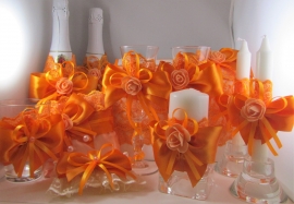свадебный набор оранжевый купить