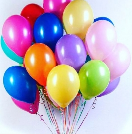 Воздушные шары. Разноцветные  - ассорти. 25 шт 000415