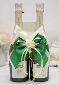 Яблочное украшение на свадебное шампанское &quot;Римма&quot;000566