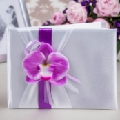 книга пожеланий с фиолетовой орхидеей