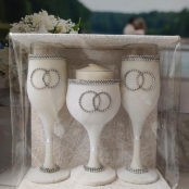 свадебные бокалы со свечой фото