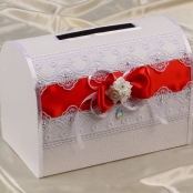 красные свадебные коробки фото