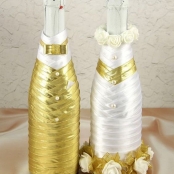 тубы для свадебного шампанского золотые фото
