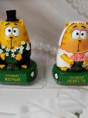 жених и невеста стауэтки котов статуэтка коты жених невеста