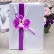 папка для свидетельства о браке с сиреневой орхидеей