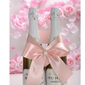 бант на свадебное шампанское розовй купить