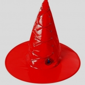 шляпа красная лаковая