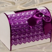 коробка для денег фиолетовая фото