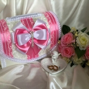 сундучок розовый для денег свадебный