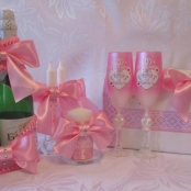розовые свадебные товары фото