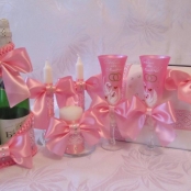 свадебный набор розовый фото