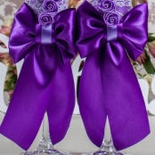 свадебные бокалы фиолетовые купить