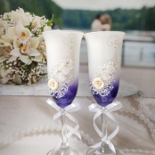 бело-фиолетовые окалы свадебные фото
