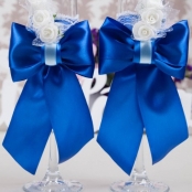 свадебные бокалы синие ручной работы фото
