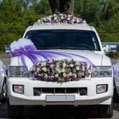 свадебные украшения для лимузинов фото