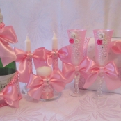 свадебные наборы розовые купить