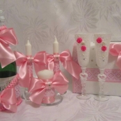 свадебные наборы розовые фото