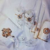 белый свадебный набор восточный стиль премиум фото