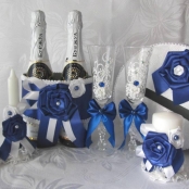 сине-белая свадьба украшения фото