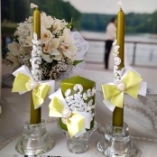 зеленые свечи на свадьбу фото